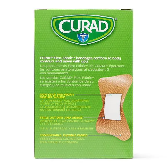 Alt view image 2 of 4 - Flex-Fabric Adhesive Fingertip Bandages, Skin-Friendly Adhesive, 2 x 1.75 Inches, Breathable Fabric, 100 Bandages Per Box