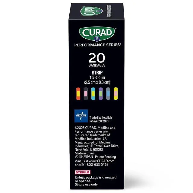 Alt view image 6 of 7 - Performance Series Antibacterial Bandages, 1" x 3.25", 20 Count