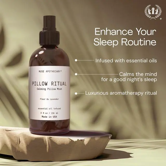 Alt view image 4 of 7 - Pillow Ritual - Aromatic, Calming and Relaxing Pillow Mist, Linen and Fabric Spray - Infused with Natural Aromatherapy Essential Oils - 4 oz, Fleur du Lavender