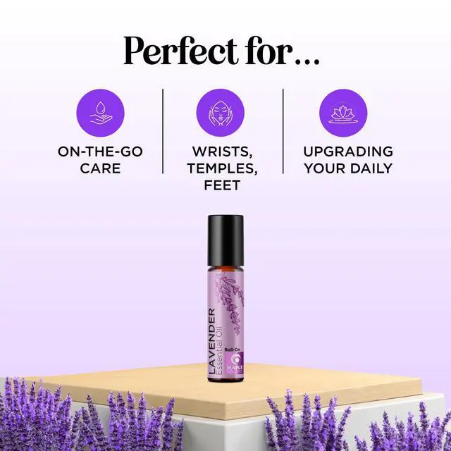 Alt view image 2 of 7 - Lavender Essential Oil Roll On - Calming Aromatherapy Oil Roller for Sleep Headaches and Relaxation - Natural Pre-Diluted Sleep Oil for Nighttime Relaxation with Lavender Essential Oil for Skin 3-Pack