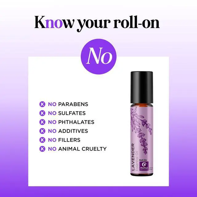 Alt view image 6 of 7 - Lavender Essential Oil Roll On - Calming Aromatherapy Oil Roller for Sleep Headaches and Relaxation - Natural Pre-Diluted Sleep Oil for Nighttime Relaxation with Lavender Essential Oil for Skin 3-Pack