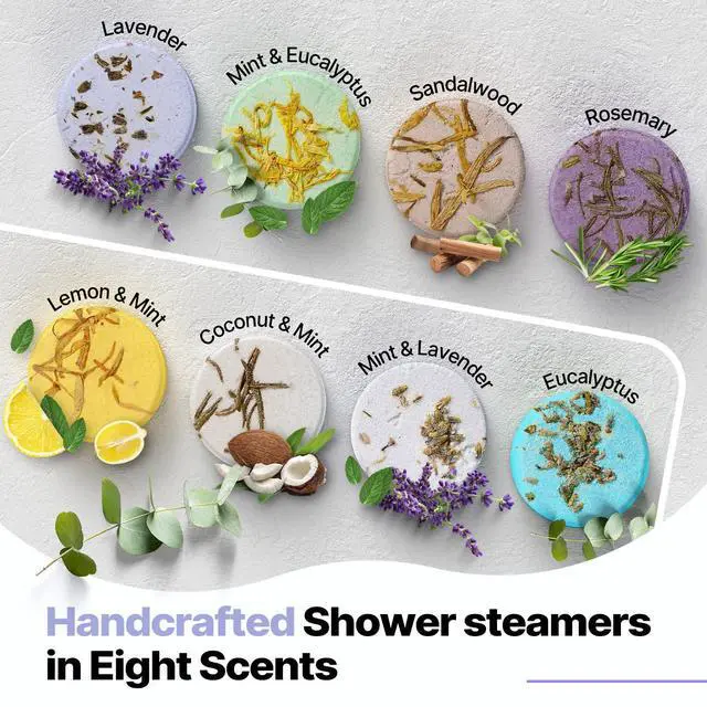 Alt view image 2 of 7 - Shower Steamers Aromatherapy Gifts for Women 8 Pcs Shower Home Spa | Birthday Gifts for Mom Wife Grandma Sister Her Natural Essential Oils Travel Essentials, Hotel Holidays Self Care Relaxation