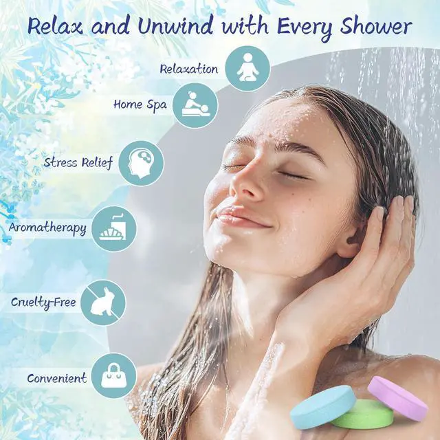 Alt view image 4 of 7 - Shower Steamers Aromatherapy 8 Pack Natural Essential Oils Home Spa | Perfect For Stress Relief, Relaxation And Home Spa Self Care, Birthday Gifts For Women And Men