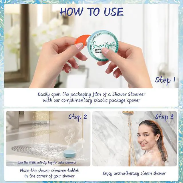 Alt view image 5 of 7 - Shower Steamers Aromatherapy 8 Pack Natural Essential Oils Home Spa | Perfect For Stress Relief, Relaxation And Home Spa Self Care, Birthday Gifts For Women And Men