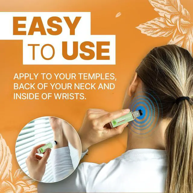 Alt view image 3 of 6 - Migraine Stick with Magnesium. Cooling Peppermint Eucalyptus Essential Oil Topical Magnesium for Headache Support. Made in The USA 10 ml