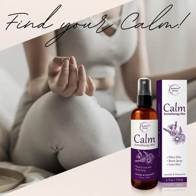 Alt view image 3 of 7 - Calm Aromatherapy Mist | Lavender Pillow Spray 4oz | Lavender & Chamomile Essential Oil room, linen & bed spray | Calming scent for Relaxation & Sleep | Paraben-free, made in USA