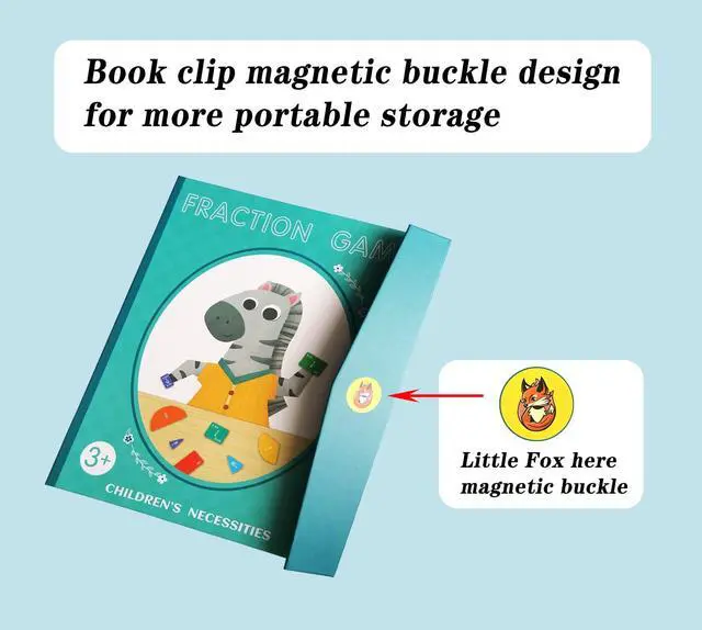Alt view image 5 of 6 - Magnetic Fraction Educational Puzzle Fraction Tiles and Circles, Equip Magnetic Score Disk Demonstrator,Math Manipulatives Enhance Early Primary School Students Mathematical Skills