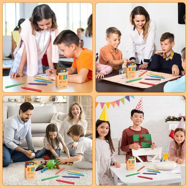 Alt view image 6 of 7 - 37 Pcs Back to School Flip Name Sticks Crayon Talking Flip Name Sticks with Pencil Holder for Student Grouping Teacher Educational Learning Supplies School Classroom Management Tools