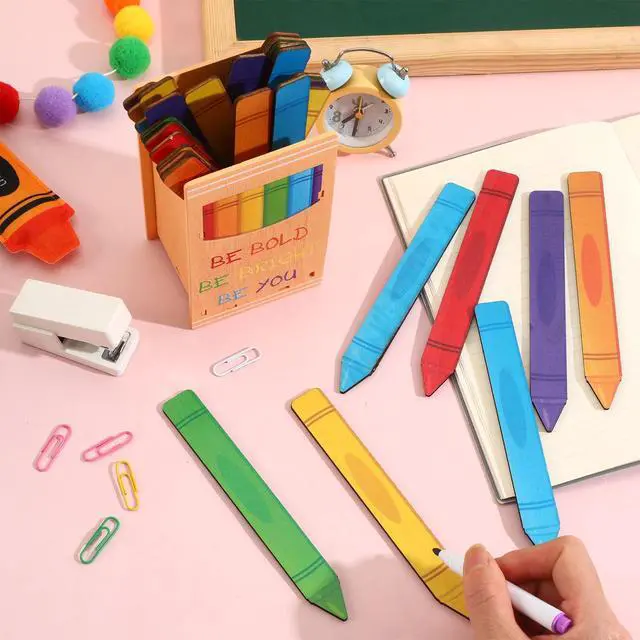 Alt view image 7 of 7 - 37 Pcs Back to School Flip Name Sticks Crayon Talking Flip Name Sticks with Pencil Holder for Student Grouping Teacher Educational Learning Supplies School Classroom Management Tools