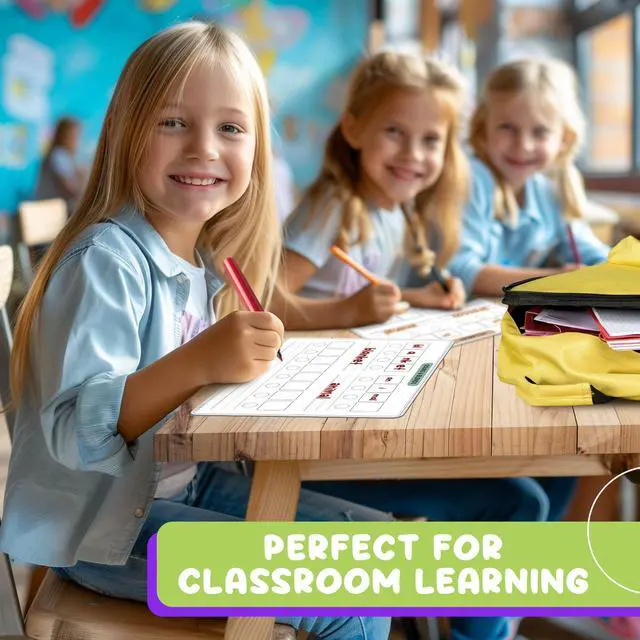 Alt view image 6 of 7 - Phonemic Awareness Sounds & Blends Dry Erase Sheets 9x12 Phonics Learning English Syllables Letter Practice Homeschool Teacher Student Supplies Classroom Pack of 10
