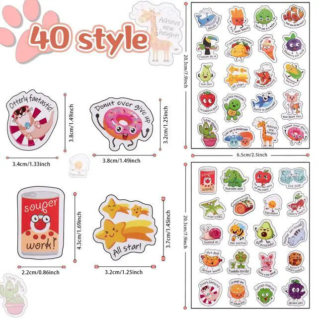 Alt view image 2 of 7 - 800pcsTeacher Classroom Motivational Stickers for Kids Students | Children Reward Homework Praise Journal Planner Decoration Planners Bottles Laptops luggageGift