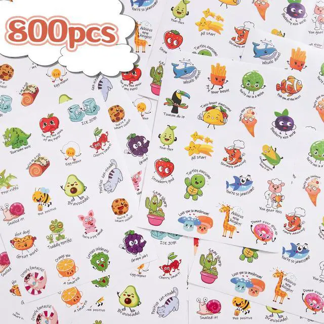 Alt view image 3 of 7 - 800pcsTeacher Classroom Motivational Stickers for Kids Students | Children Reward Homework Praise Journal Planner Decoration Planners Bottles Laptops luggageGift