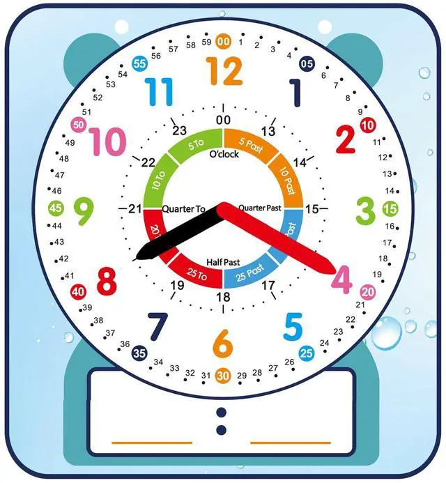 Main image of Large 12" Magnetic Writable Dry Erase Teaching Clock,Teaching Demonstration Clock for Kids Learning Time with Cute Style for Home School Classroom Supplies(12" x 11")
