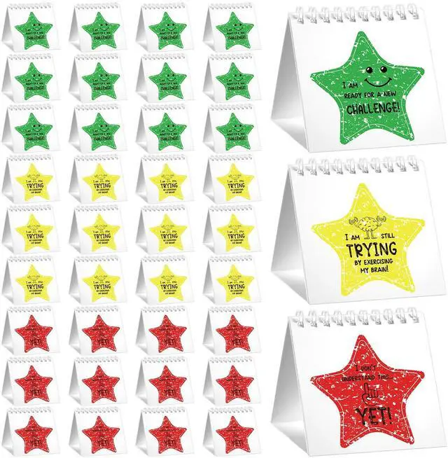 Main image of 36pcs I Need Help Mini Flip Chart Self Assessment Signs, Novel | 3 color Progress Cards, Spiral Desktop Stand, Practical Teaching Supplies Classroom Behavior Tool for Teachers Students