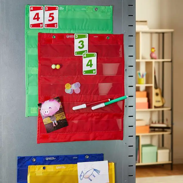 Alt view image 2 of 6 - Magnetic Pocket Chart Squares - Set of 4, Classroom Pocket Charts, Classroom/Teacher Organizer, Classroom Supplies, Homeschool Supplies, Teaching Materials,Back to School Supplies