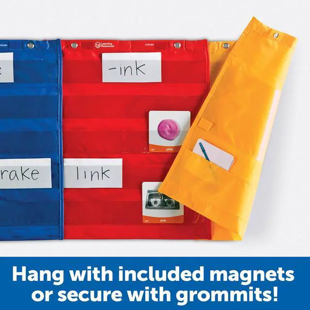 Alt view image 5 of 6 - Magnetic Pocket Chart Squares - Set of 4, Classroom Pocket Charts, Classroom/Teacher Organizer, Classroom Supplies, Homeschool Supplies, Teaching Materials,Back to School Supplies
