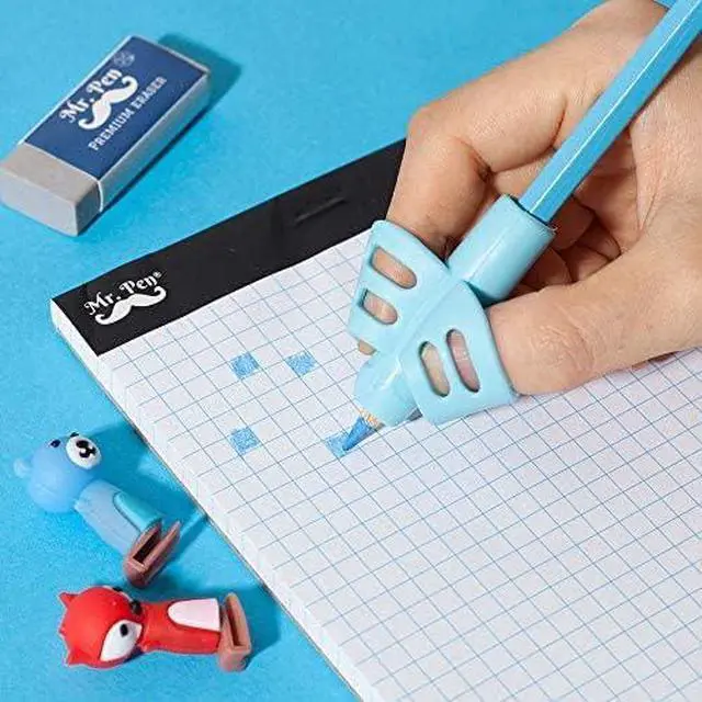 Alt view image 2 of 7 - - Pencil Grips for Kids Handwriting, 20 Pack | Writing Aid Tools for Beginners, Preschoolers & Toddlers, Training Pencil Holders for Righties, Lefties & Adults