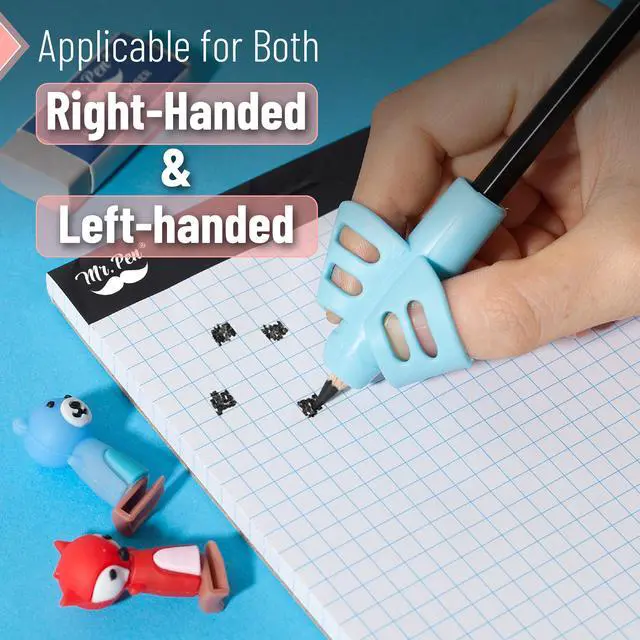 Alt view image 5 of 7 - - Pencil Grips for Kids Handwriting, 20 Pack | Writing Aid Tools for Beginners, Preschoolers & Toddlers, Training Pencil Holders for Righties, Lefties & Adults