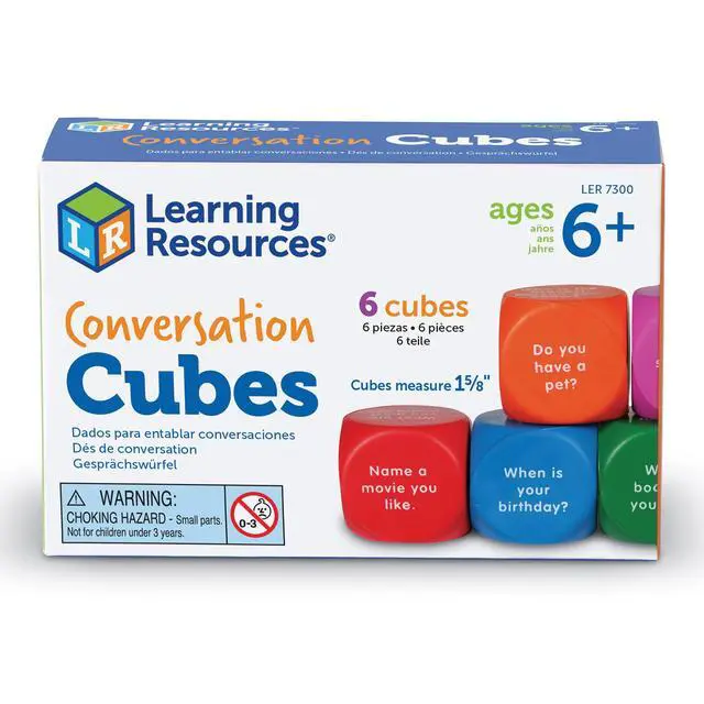Alt view image 2 of 6 - Conversation Cubes -Ages 6+, Foam Cubes for Social Emotional Learning, School Counselor Supplies, Speech Therapy Toys, Ice Breaker Cubes,Teacher Must Haves, 6 Pieces