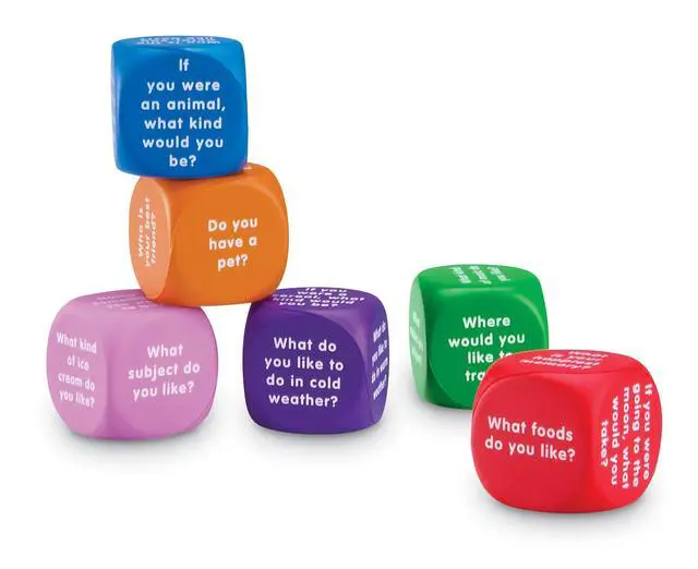 Alt view image 4 of 6 - Conversation Cubes -Ages 6+, Foam Cubes for Social Emotional Learning, School Counselor Supplies, Speech Therapy Toys, Ice Breaker Cubes,Teacher Must Haves, 6 Pieces