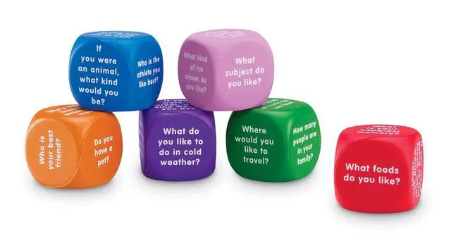 Alt view image 5 of 6 - Conversation Cubes -Ages 6+, Foam Cubes for Social Emotional Learning, School Counselor Supplies, Speech Therapy Toys, Ice Breaker Cubes,Teacher Must Haves, 6 Pieces