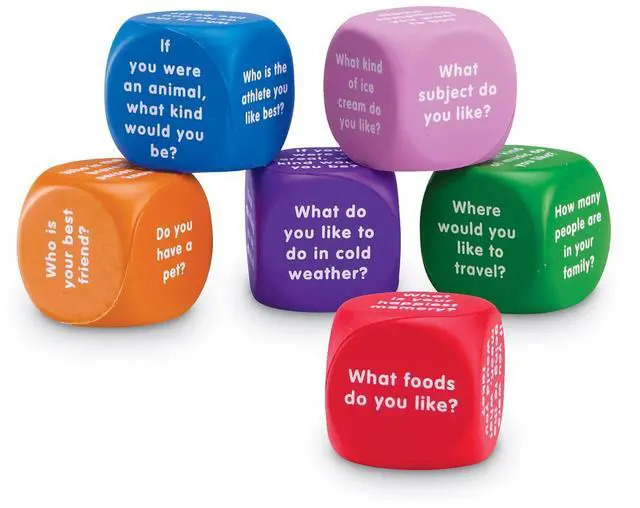 Alt view image 6 of 6 - Conversation Cubes -Ages 6+, Foam Cubes for Social Emotional Learning, School Counselor Supplies, Speech Therapy Toys, Ice Breaker Cubes,Teacher Must Haves, 6 Pieces