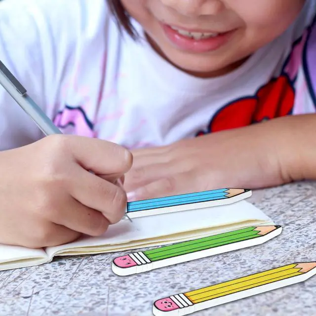 Alt view image 5 of 7 - 32 Pcs Pencil Writing Spacers Spacing Tool for Students | Handwriting Practice Aid Helps Children Learn Proper Word Placement, Classroom Management Supply, Reading Tool, 4 Colors