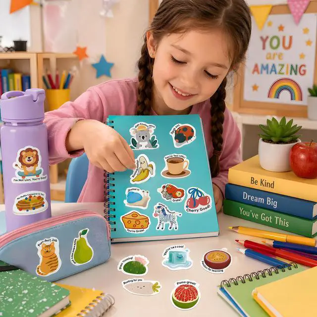 Alt view image 2 of 7 - Back to School Supplies - 120 PCS Teacher Motivational Stickers for Kids Students | Teacher Must Haves Supplies Stuff Essentials Gifts for Classroom Decor,Inspirational Positive Reward Stickers