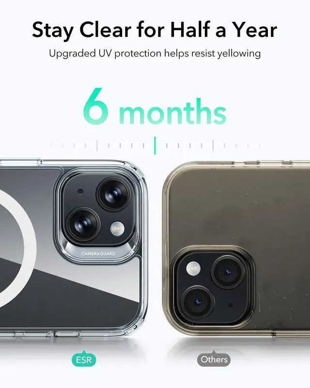 Alt view image 2 of 7 - for iPhone 15 Case for MagSafe, Anti-Yellowing, Clear | Ultra Slim, 3X Military-Grade Drop Protection, Magnetic Phone Case, Impact Absorbing, Resists Scratches