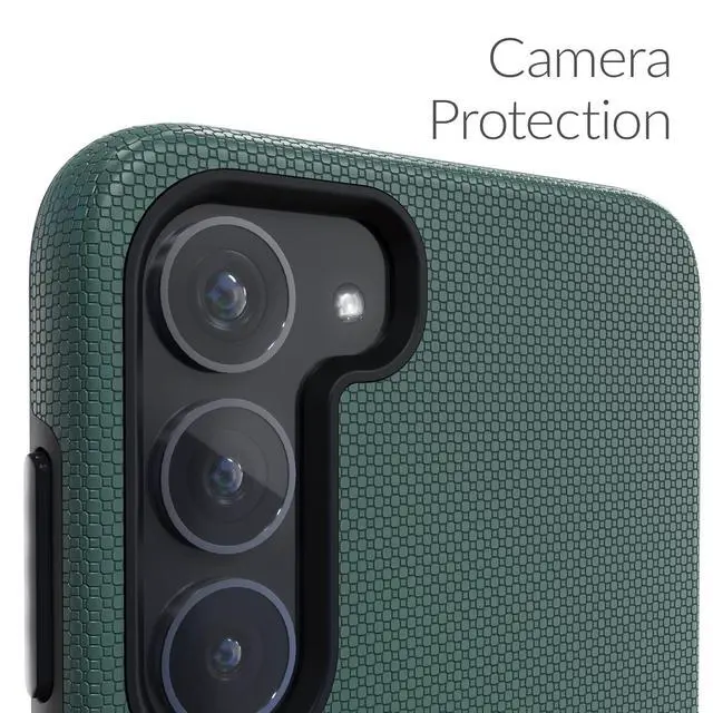Alt view image 3 of 7 - Dual Guard for Samsung Galaxy S23 Plus Case - Forest Green | Designed for the Samsung Galaxy S23 Plus (6.6 inch) with Wireless Charging Compatibility and a Textured Grip