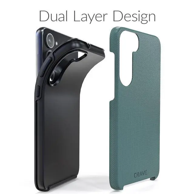 Alt view image 4 of 7 - Dual Guard for Samsung Galaxy S23 Plus Case - Forest Green | Designed for the Samsung Galaxy S23 Plus (6.6 inch) with Wireless Charging Compatibility and a Textured Grip