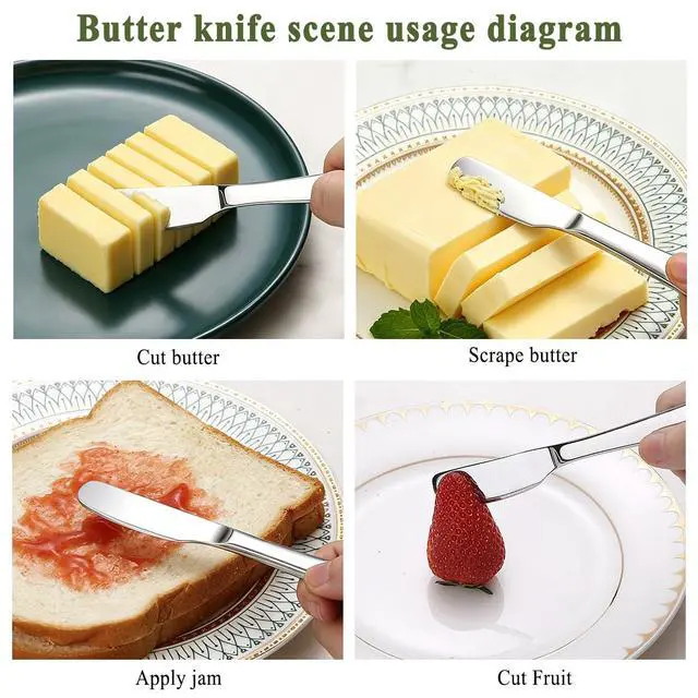Alt view image 5 of 7 - Stainless Steel Butter Knife, Butter Spreader, Butter Knives, Butter Spreader Knife for Kitchen Restaurant Party, Kitchen Gadgets, Set of 12