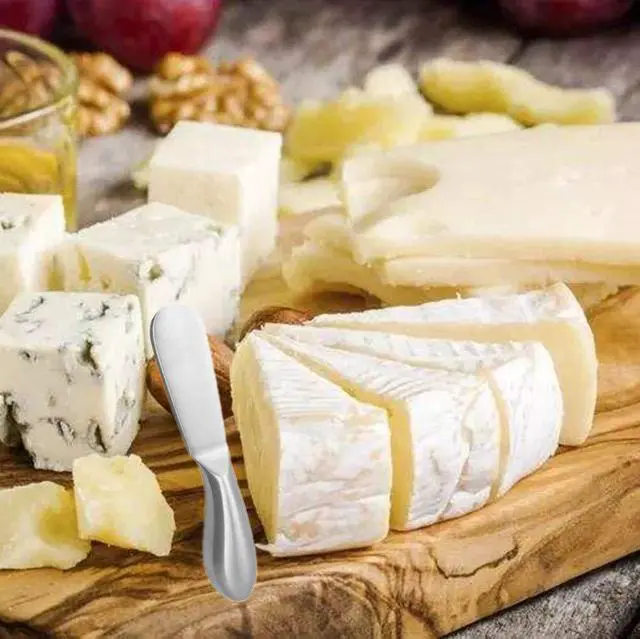 Alt view image 4 of 7 - 4 Pcs Stainless Steel Cheese and Butter Spreader Knives Set | Charcuterie Utensils for Cheese, Cold Butter, Jam, Pastry Making