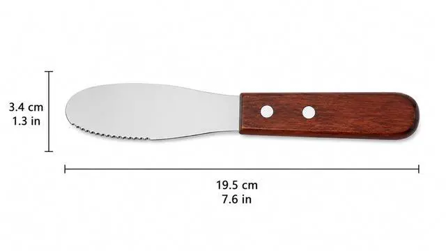 Alt view image 4 of 4 - Wide Stainless Steel Spreader Kitchen Knives for Sandwiches Butter Cheese