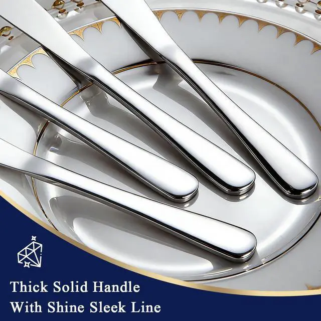 Alt view image 4 of 7 - Dinner Knives Set Of 4, Stainless Steel Butter Knife Spreader 9.17", Table Dinner Knife for Daily Use, Restaurant, Hotel, Parties, Events, Sturdy And Dishwasher Safe