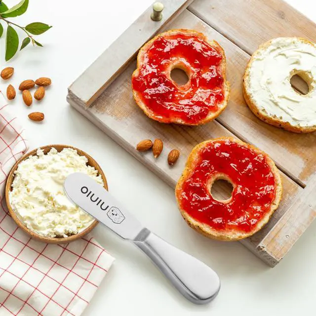 Alt view image 5 of 7 - Butter Knife Spreader, Stainless Steel Butter Cheese Sandwich Spreader Knife, Spreaders for Butter, Cheese, Sandwhich, Peanut, Jam (Unique Pattern)