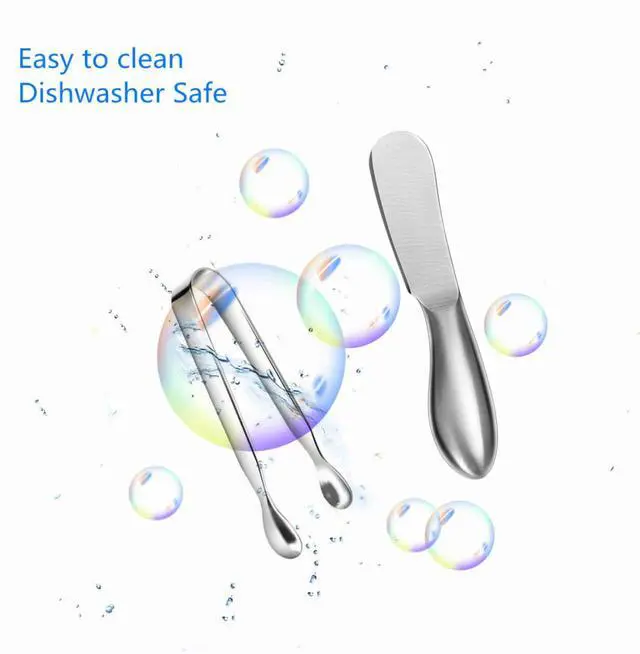 Alt view image 5 of 6 - Spreader Knife Set,6-Piece Cheese and Butter Spreader Knives | Mini Serving Tongs,Stainless Steel Multipurpose Butter Knives