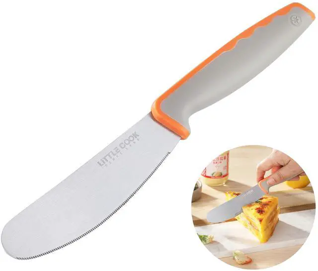 Main image of Butter Knife Spreader, Little Cook 4.7 Inch Sandwich Butter Spreader Knife, Stainless Steel Spreaders for Food with Serrated Edge , Great for Butter, Cheese, Peanut, Sandwhich, Jam, Dishwasher Safe