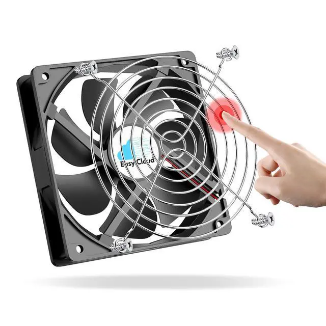 Alt view image 4 of 6 - 120mm 12V Computer Fan 2-Pin DC Cooling Fan 1800RPM Dual Ball Bearing 12 Volt High Performance Fan, 2 Pack