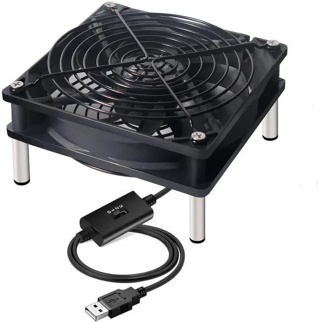 Main image of USB Computer Cooling Fan 5V USB Power with Speed Controller USB Router Fan for Router TV Box Mini PC Cabinet 120mm