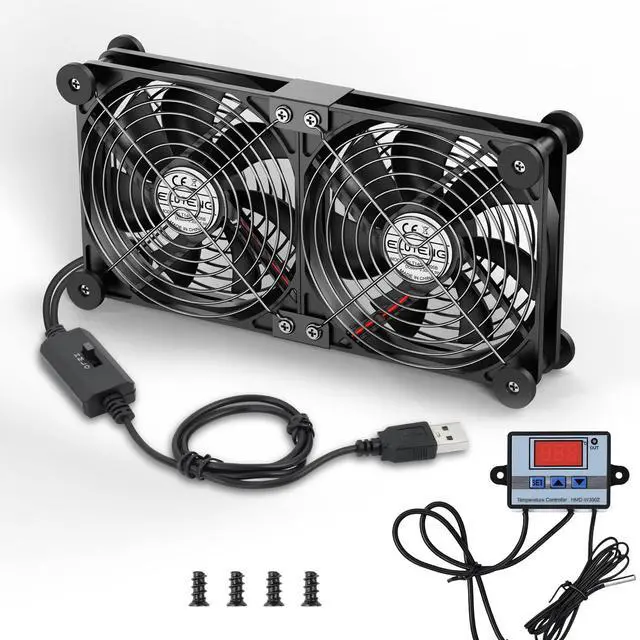 Main image of 120mm Dual USB Computer Cooling Fan | Temperature Controller