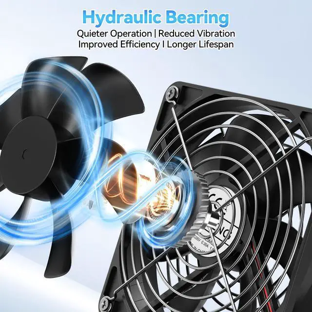 Alt view image 4 of 7 - 120mm Dual USB Computer Cooling Fan | Temperature Controller