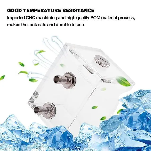 Alt view image 2 of 7 - 200ml Transparent Acrylic Water Cooling,Acrylic Computer CoolingTank,5mm Ultra-Quiet Faster Heat Dissipation Water Cooling Radiator,DIY Customization Cooled
