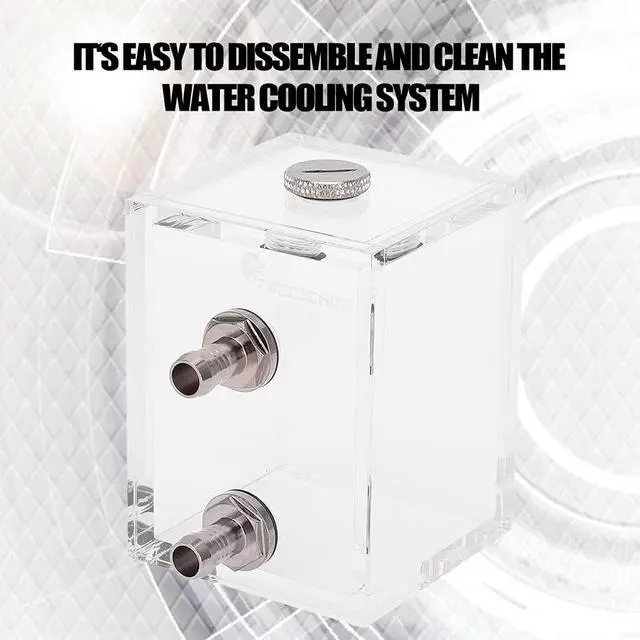 Alt view image 3 of 7 - 200ml Transparent Acrylic Water Cooling,Acrylic Computer CoolingTank,5mm Ultra-Quiet Faster Heat Dissipation Water Cooling Radiator,DIY Customization Cooled