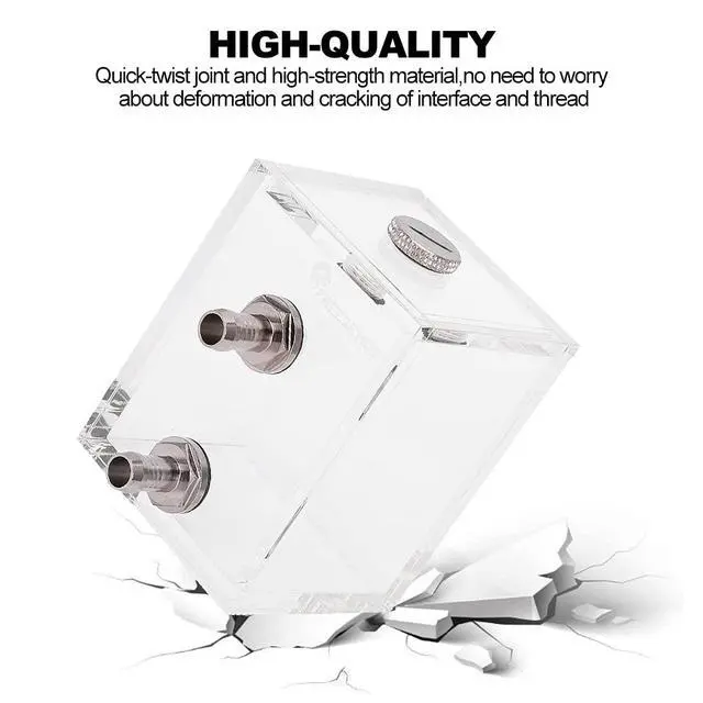 Alt view image 4 of 7 - 200ml Transparent Acrylic Water Cooling,Acrylic Computer CoolingTank,5mm Ultra-Quiet Faster Heat Dissipation Water Cooling Radiator,DIY Customization Cooled