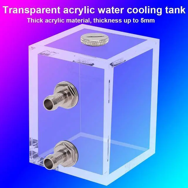Alt view image 7 of 7 - 200ml Transparent Acrylic Water Cooling,Acrylic Computer CoolingTank,5mm Ultra-Quiet Faster Heat Dissipation Water Cooling Radiator,DIY Customization Cooled