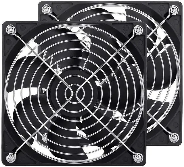Main image of 2-Pack 120mm Fan DC 12V Computer Fan 120mm x120mm x 25mm 2-Pin High Performance Cooling Fan