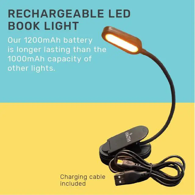 Alt view image 6 of 7 - Clip on Book Lights for Reading at Night I 1200 mAh Rechargeable Reading Lights for Books in Bed I Led Clip Lights Book Lovers Gifts I Clip on Lamp Book Reading Light for Bed I Reading Lamps for Bed