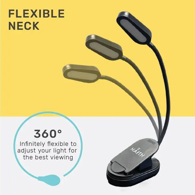Alt view image 7 of 7 - Clip on Book Lights for Reading at Night I 1200 mAh Rechargeable Reading Lights for Books in Bed I Led Clip Lights Book Lovers Gifts I Clip on Lamp Book Reading Light for Bed I Reading Lamps for Bed
