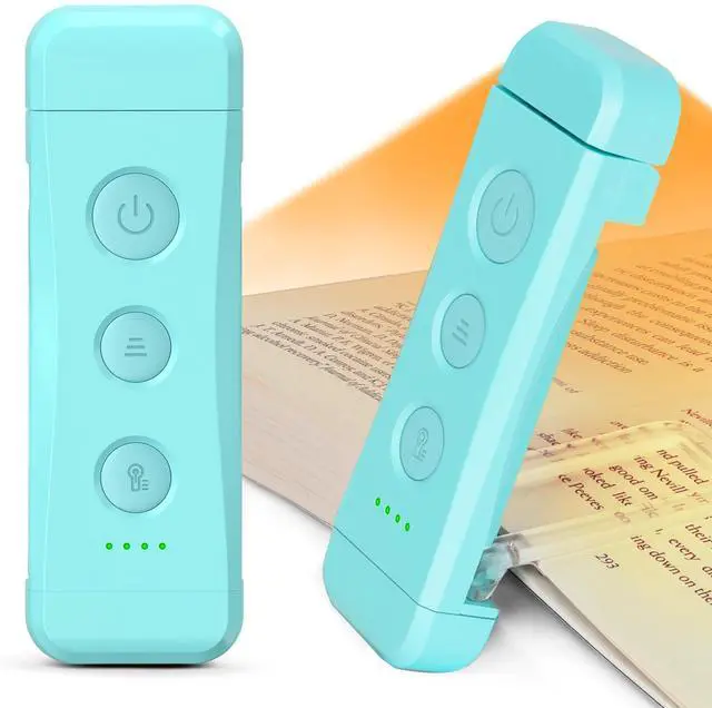 Main image of USB Rechargeable Book Light for Reading in Bed, LED Reading Light | Up to 160 Hrs,3 Amber Colors & 5 Brightness Dimmable, Compact &Long Lasting, Eye-Caring,Women Book Lovers Gifts, Christmas